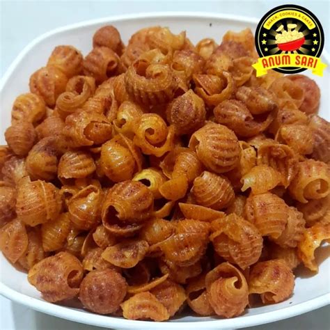 Makaroni Kerang Keong Cikruh Pedas Gurih 250 Gram Anum Sari Lazada