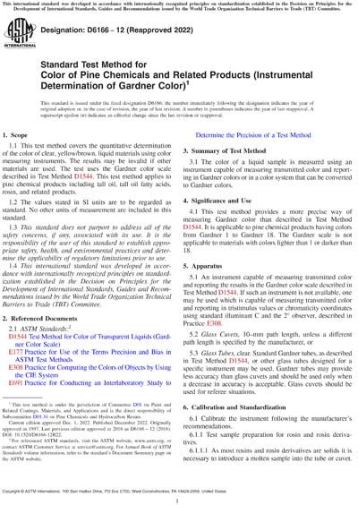 Astm D Standard Test Method For Color Of Pine Chemicals Hot Sex Picture