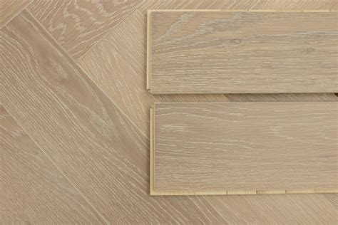 Prime Engineered Flooring Oak Herringbone Sunny White Brushed Uv Oiled