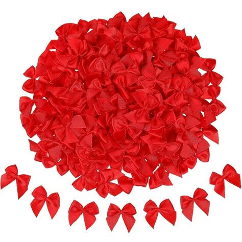 Holzlrgus 200 Pieces Mini Red and Green Ribbon Bows Christmas Bows for Wedding Birthday ...