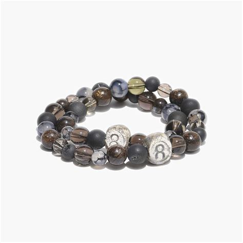 Браслет из кварцита, дымчатого кварца, агата и бронзита купить в ...