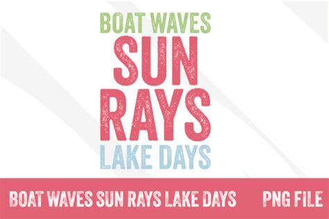 Boat Waves Sun Rays Lake Days Svg Graphic By Thlartist · Creative Fabrica