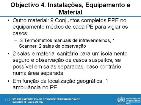 Capacidades Nos Pontos De Entrada Evd Preparedness