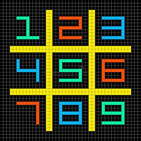 Pixel Art Numbers Stock Illustrations 1 166 Pixel Art Numbers Stock