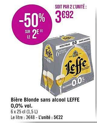 Promo Bière Blonde Sans Alcool Leffe 0 0 Vol chez Géant iCatalogue fr