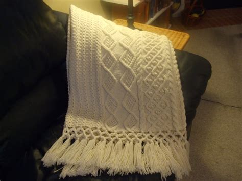 Sharondipity Designs Fisherman Aran Afghan