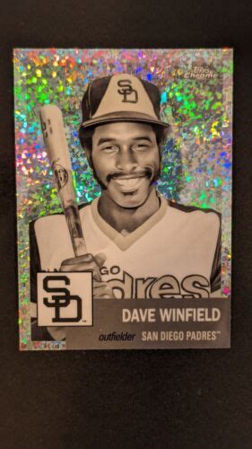 2022 Topps Chrome Platinum Anniversary Dave Winfield Black White Mini