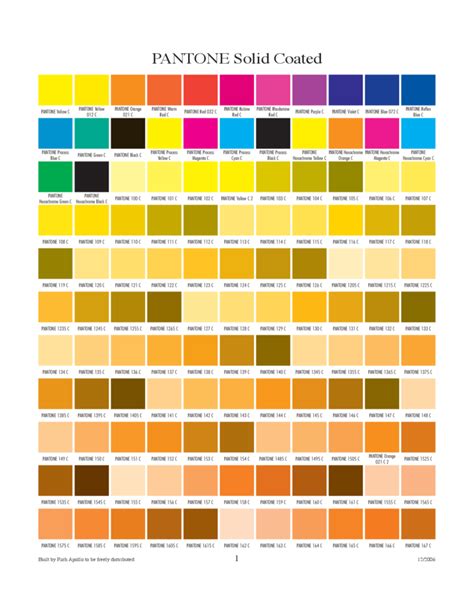 Pantone Color Chart Pdf