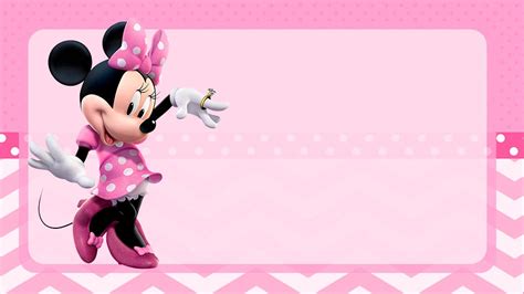 Etiqueta Escolar Minnie Rosa Para Editar Fazendo A Nossa Festa