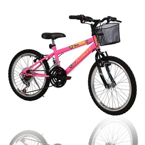 Bicicleta Aro 20 Criança - Bicicleta Infantil Aro 20 Athor Charmy 18v Criança C/ Cesto - Rosa ...