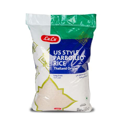 LuLu US Style Parboiled Rice 20 kg Online at Best Price | Lulu UAE