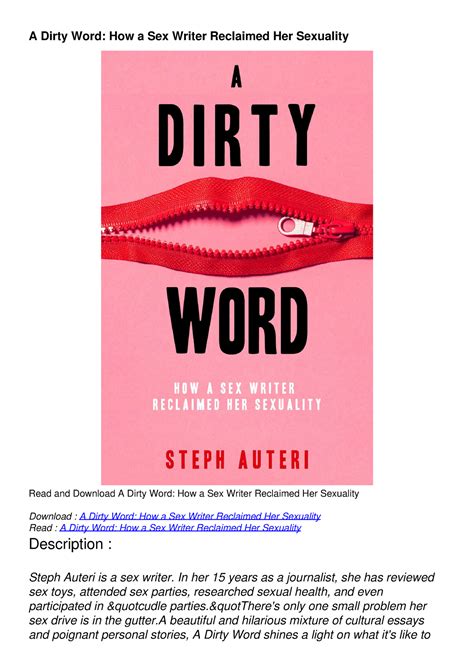 PDF READ A Dirty Word How A Sex Writer Reclaimed Her Sexuality A Dirty Word How A Sex Writer