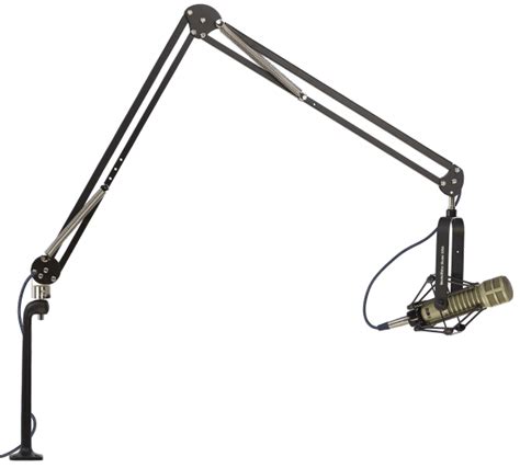 ProBoom® Ultima® Gen2 Ultra Low Profile Adjustable Mic Arm with 12” fixed horizontal arm and 3 ...