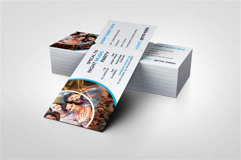 PSD Stylish Ticket Template – Graphic Mega | Graphic Templates Store