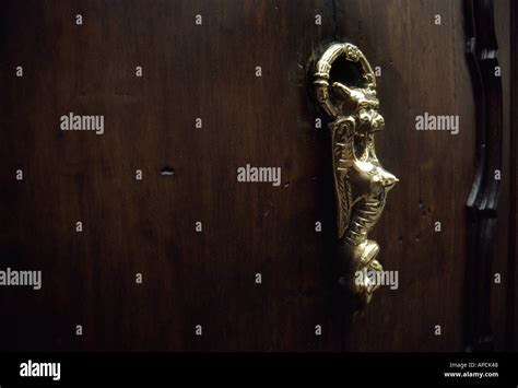 Nude Woman Brass Door Knocker Stock Photo Alamy