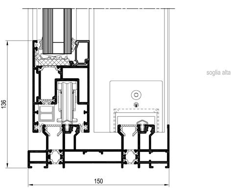 NC S 150 HES Porta Finestra In Alluminio Con Doppio Vetro By METRA Building