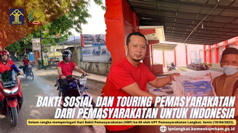 Lapas Narkotika Kelas Iia Langkat Laksanakan Bakti Sosial Touring