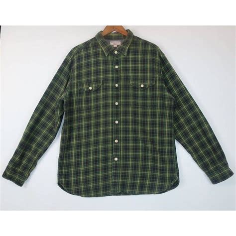 Wallace And Barnes Wallace And Barnes Flannel Shirt Green Yellow Black