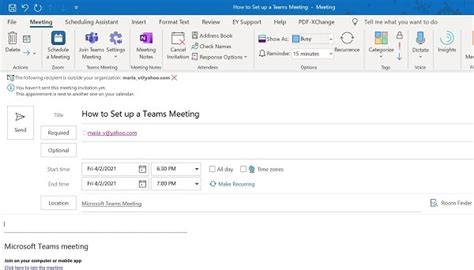 How To Set Up A Teams Meeting Onlinetivity