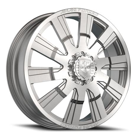 Amani Forged Wrath Dually Rims And Wheels Brushed Silver 825×30