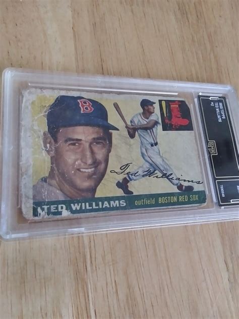 1955 TOPPS TED WILLIAMS 2 Graded Gma AUTHENTIC Hof Red Sox EBay