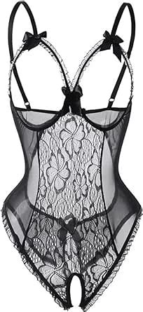 Amazon Sexytine Lingerie For Women One Piece Floral Lace Teddy Lingerie Sexy Bodysuit