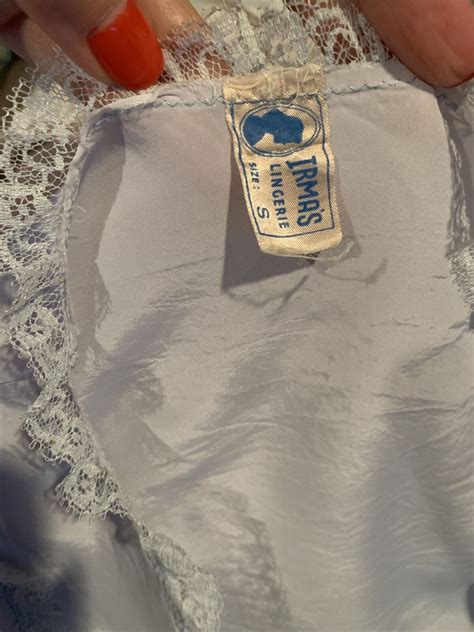 Vintage Irmas Lingerie Vintage Baby Blue Lace Ruffle Gem