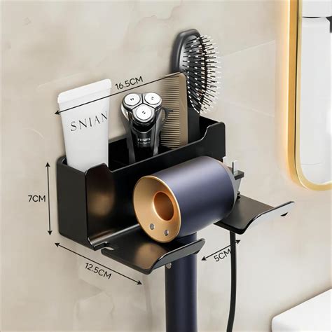 Настенный держатель для фена для Dyson, полка для ванной комнаты без ...