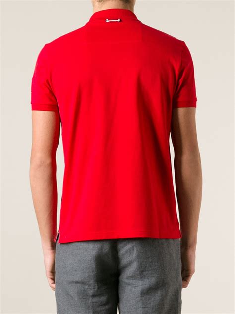 Moncler Gamme Bleu Classic Polo Shirt In Red For Men Lyst