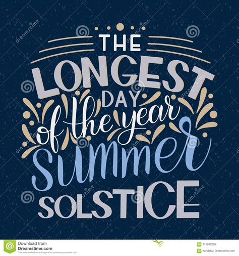 Letras Del Solsticio De Verano Ilustraci N Del Vector Ilustraci N De