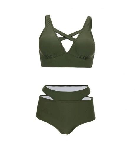 Women Cut Out Vintage Pin Up Two Piece Tankini Bikini Set Swimsuit Wine Red CC YQU YG