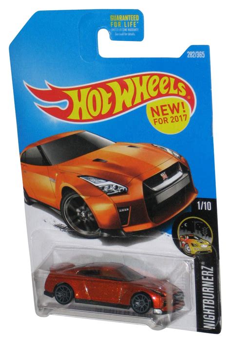 Hot Wheels Nightburnerz 1 10 2017 Orange 17 Nissan GT R R35 Toy Car 282 365 Walmart