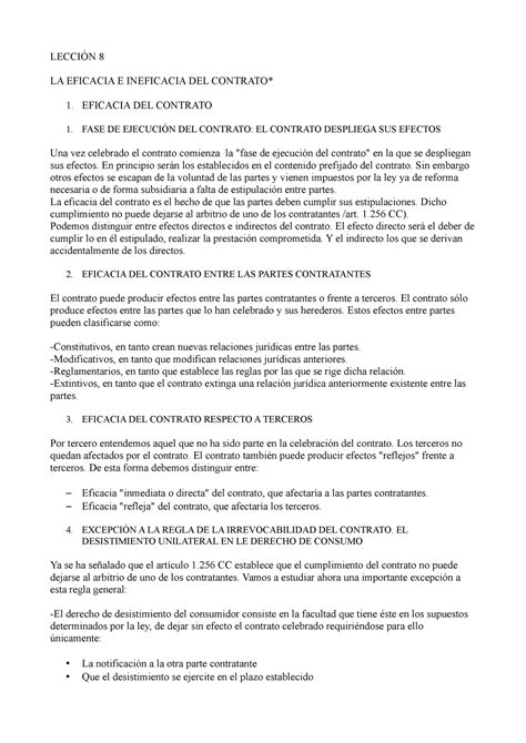 Lección 8 Apuntes Tema 8 LECCIÓN 8 LA EFICACIA E INEFICACIA DEL