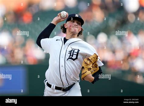 Detroit Tigers Pitcher Reese Olson Throws Against The Minnesota Twins