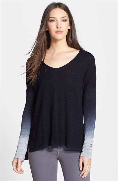 Vince Ombré V Neck Sweater Nordstrom