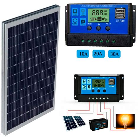 Kit Painel Placa Energia Solar Fotovoltaica 10w Controlador Faz A Boa