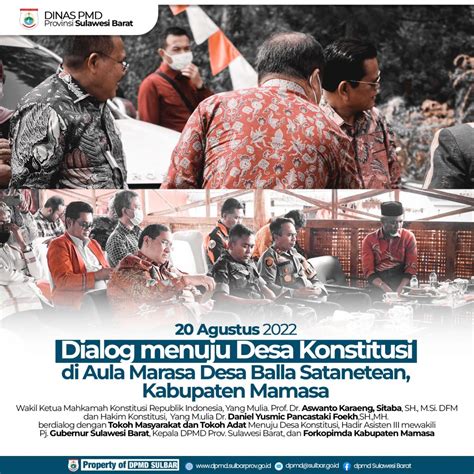 Desa Balla Satenetan Bakal Jadi Desa Konstitusi Dpmd Sulawesi Barat