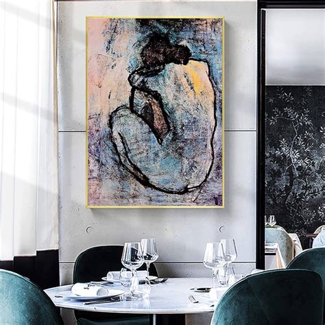 Abstract Blue Nude Woman By Pablo Picasso Canvas Paintings Off