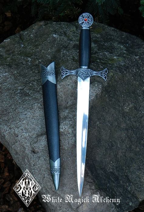 White Magick Alchemy Celtic Athame Dagger 2395