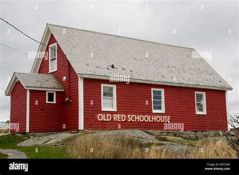 Red School House Stock Photo - Alamy