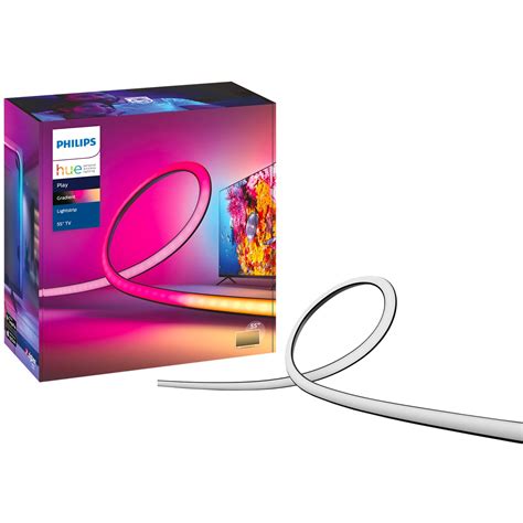 Смарт LED лента RGBW Philips Hue Play Gradient, За телевизор 55", 20W ...