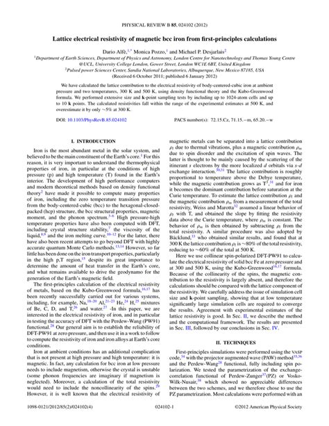 Lattice Electrical Resistivity Of Magnetic Bcc Iron From First