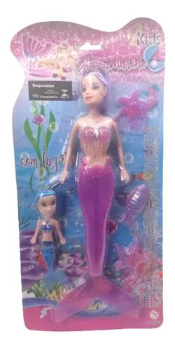 Boneca Sereia Aquamarine Cauda Iluminada Brinquedo Meninas Mercadolivre