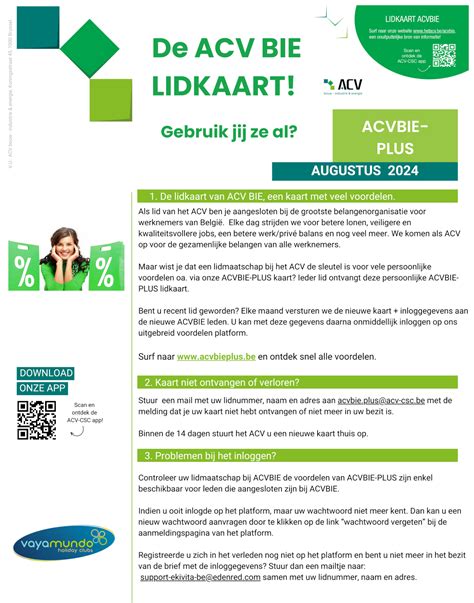 De Acv Bie Voordeelkaart Acv