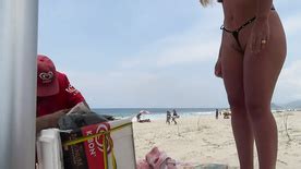 Novinha Bikini Fio Dental Frontal Cameltoe Praia Cnn Amador