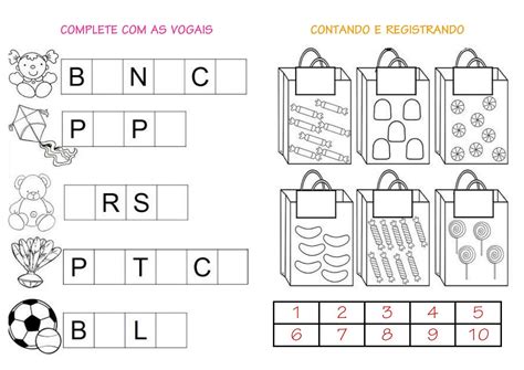 Atividades De Português E Matemática - Alfabetização: português e matemática Atividades para trabalhar com ...
