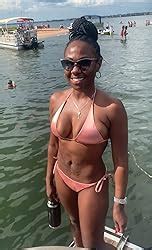 Amazon Soly Hux Women S Sexy Metallic Halter Top Swimsuit Tie Side Triangle Bikini Pink