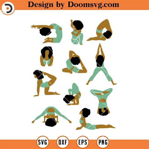 Yoga Black Girl Svg Melanin Svg Afro Woman Svg Doomsvg