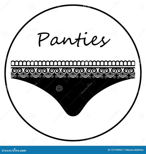Black Bikini Panties With Frill For Flat Icon Stock Illustration Illustration Of Frill Lady