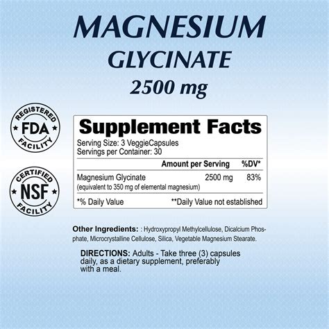 Magnesium Glycinate 2500 mg - 90 Capsules – Alfa Vitamins Store